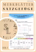 Vorschau - Poster - Merkblätter / Regelblätter Satzgefüge, Nebensätze, Konjunktionen - Deckblatt