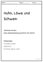 Vorschau - Mal- und Bastelvorlagen - Materialpaket: Zeichnen lernen Schritt für Schritt Teil 1, Teil 2,Teil 3 und Teil 4 - Seite 2