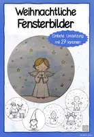 Vorschau - Mal- und Bastelvorlagen - Fensterbild Weihnachten – Bastelvorlage | Weihnachtsbasteln Grundschule - Seite 1