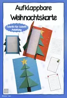 Vorschau - Mal- und Bastelvorlagen - Aufklappbare Weihnachtskarte – Kreative Bastelidee für Weihnachten - Deckblatt
