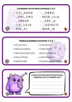 Vista previa - Unidades / Secuencias / Situaciones de Aprendizaje - Aprende ortografía con el monstruo ORTI (CASTELLANO Y CATALÀ) - página 2