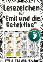 Vorschau - Mal- und Bastelvorlagen - Lesezeichen - Emil und die Detektive - Erich Kästner - Deckblatt