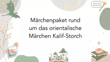 Vorschau - Arbeitsblätter - Märchenpaket Kalif-Storch; Kreativität & Analyse - Deckblatt