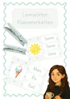 Vorschau - Aufgabenkarten - Lernwörter Klammerkarten Klasse 1 - Deckblatt