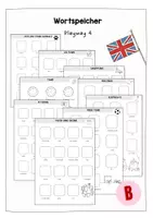 Vorschau - Arbeitsblätter - Wortspeicher (blanko) - Playway 4 - Deckblatt