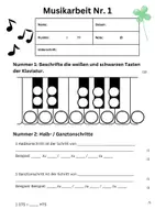 Vorschau - Klassenarbeiten - Musikarbeit 6. Klasse - Deckblatt
