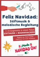 Vorschau - Arbeitsblätter - 2 Arrangements zu "Feliz Navidad" STIFTMUSIK + BOOMWHACKERS - Deckblatt