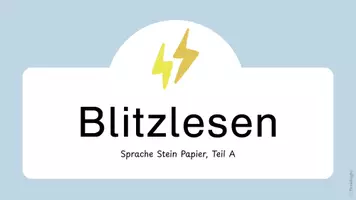 Vorschau - Präsentationen/Tafelbilder - Blitzlesen Teil A - Seite 1