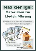 Vorschau - Arbeitsblätter - Material zur Liedeinführung "Max der Igel" - Deckblatt