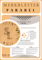 Vorschau - Poster - Merkblätter/Regelblätter Parabel / Fabel - Deckblatt