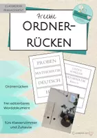 Vorschau - Anderer Materialtyp - Freebie Vorlage Ordnerrücken editierbar - Deckblatt