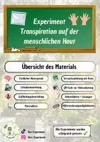 Vorschau - Arbeitsblätter - Experiment Transpiration auf der menschlichen Haut - Deckblatt
