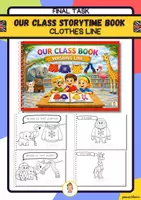 Vorschau - Arbeitsblätter - CLOTHES LINE OUR CLASS STORYTELLING BOOK - Deckblatt
