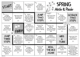 Vorschau - Arbeitsblätter - Aktiv & Passiv 🎲 Frühling Würfelspiel (Spring) - Seite 3