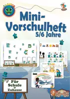 Vorschau - Arbeitsblätter - Vorschulheft ab 5 Jahren – 40 Seiten Schulvorbereitung | Zahlen, Buchstaben, Wahrnehmung | ohne Lesen - Deckblatt