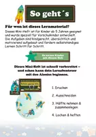 Vorschau - Arbeitsblätter - Vorschulheft ab 5 Jahren – 40 Seiten Schulvorbereitung | Zahlen, Buchstaben, Wahrnehmung | ohne Lesen - Seite 1
