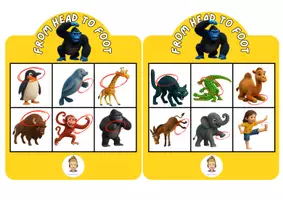 Vorschau - Spiele - FROM HEAD TO FOOT STORYTIME BINGO - Seite 1