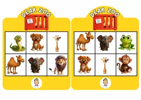 Vorschau - Spiele - Dear Zoo Bingo - Seite 1