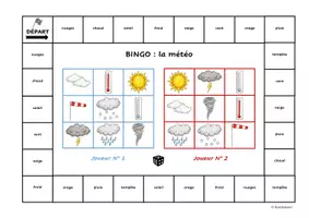 Vorschau - Arbeitsblätter - Bingo: la météo - le temps - Deckblatt