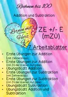 Vorschau - Arbeitsblätter - Addition und Subtraktion bis 100 mit einstelligen Zahlen - mZÜ - Deckblatt