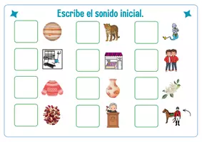 Vista previa - Tarjetas / Manipulativos - Escribe el sonido inicial - ja,je,ji,jo,ju,ge,gi - página 3