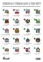 anteprima - Esercizi - THERE IS / THERE ARE & THE CITY – Worksheet - Pagina 1