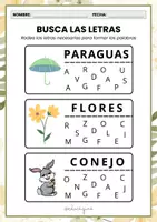 Aperçu - Apprentissages en autonomie - Recherche de lettres - PRINTEMPS (ESPAGNOL) - Page 2