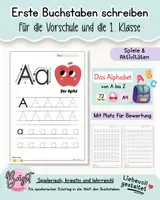Vorschau - Arbeitsblätter - Buchstaben schreiben lernen A–Z Arbeitsblätter - Deckblatt