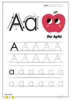 Vorschau - Arbeitsblätter - Buchstaben schreiben lernen A–Z Arbeitsblätter - Seite 1