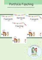 Vorschau - Arbeitsblätter - Portfolio Fasching / Karneval / Fastnacht / Fasnacht - Deckblatt