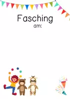 Vorschau - Arbeitsblätter - Portfolio Fasching / Karneval / Fastnacht / Fasnacht - Seite 1