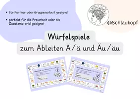 Vorschau - Spiele - Würfelspiel zum Ableiten Nomen ä/äu - Deckblatt