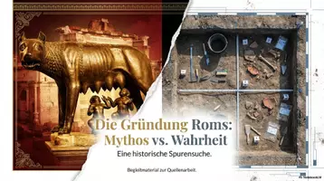 Vorschau - Arbeitsblätter - Gründung Roms - warum erzählen wir uns Geschichten über die Vergangenheit, die so nie passiert sind? (Identitätskonstruktion!) - Deckblatt