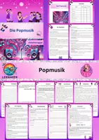 Vorschau - Arbeitsblätter - Die Popmusik_Arbeitsmappe (Gymnasium/Mittelschule) - Deckblatt