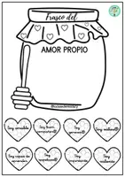 Vista previa - Manualidades / Dibujos para colorear - Mi Frasco del AMOR PROPIO. Frasco de mensajes bonitos - página 2