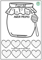 Vista previa - Manualidades / Dibujos para colorear - Mi Frasco del AMOR PROPIO. Frasco de mensajes bonitos - página 3