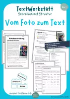 Vorschau - Unterrichtsreihen - TextWerkstatt – Vom Foto zum Text - Strukturierte Fotobeschreibungen - Deckblatt