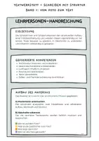 Vorschau - Unterrichtsreihen - TextWerkstatt – Vom Foto zum Text - Strukturierte Fotobeschreibungen - Seite 1