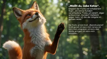 Vorschau - Unterrichtsreihen - Der Fuchs und die Katze - Fabel | 3D-Bilderpräsentation, Lesetext, Leseverständnis und Sozialkompetenz (mit Lösungen) - Seite 3