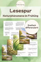 Vorschau - Arbeitsblätter - Lesespur Naturphänomene im Frühling | Differenziert | Mit viel Sachwissen - Deckblatt