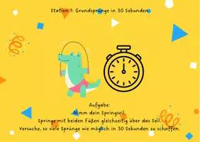 Vorschau - Stationenlernen - Stationen Seilspringen - Deckblatt