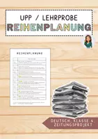 Vorschau - Lehrpläne/Lehrermaterial - Reihenplanung Zeitungsprojekt - UPP / Lehrprobe / Staatsexamen - Deckblatt