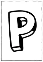 Vorschau - Mal- und Bastelvorlagen - Buchstabe P - Alphabetisierung - Bildkarten - Anlaut - Seite 2