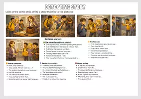 Vorschau - Arbeitsblätter - Kreatives Schreiben (Detective Story Comic) - Seite 1