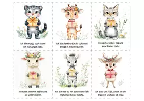 Vorschau - Fördermaterial/Inklusion - Affirmationskarten für Kinder. 24 Frühlings-Affirmationen für Motivation, Achtsamkeit & Selbstbewusstsein im Klassenzimmer. - Seite 3