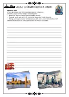 Vorschau - Arbeitsblätter - London - Sehenswürdigkeiten - Trip - Big Ben - London Eye uvm. - Doku - Großbritannien - Arbeitsblätter mit Lösungen (Klasse 7 8 9 10) - Seite 1
