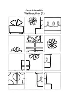 Vorschau - Mal- und Bastelvorlagen - 3x Puzzles & Ausmalbilder: Weihnachten & Advent (Schneideübung) - Seite 2