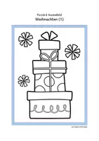 Vorschau - Mal- und Bastelvorlagen - 3x Puzzles & Ausmalbilder: Weihnachten & Advent (Schneideübung) - Seite 3