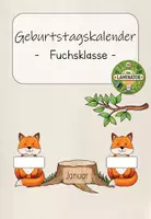 Vorschau - Poster - Fuchsklasse: Geburtstagskalender (Kl. 1-4) - Deckblatt