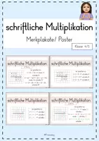 Vorschau - Poster - Merkplakate schriftliche Multiplikation - 2 Versionen - Deckblatt